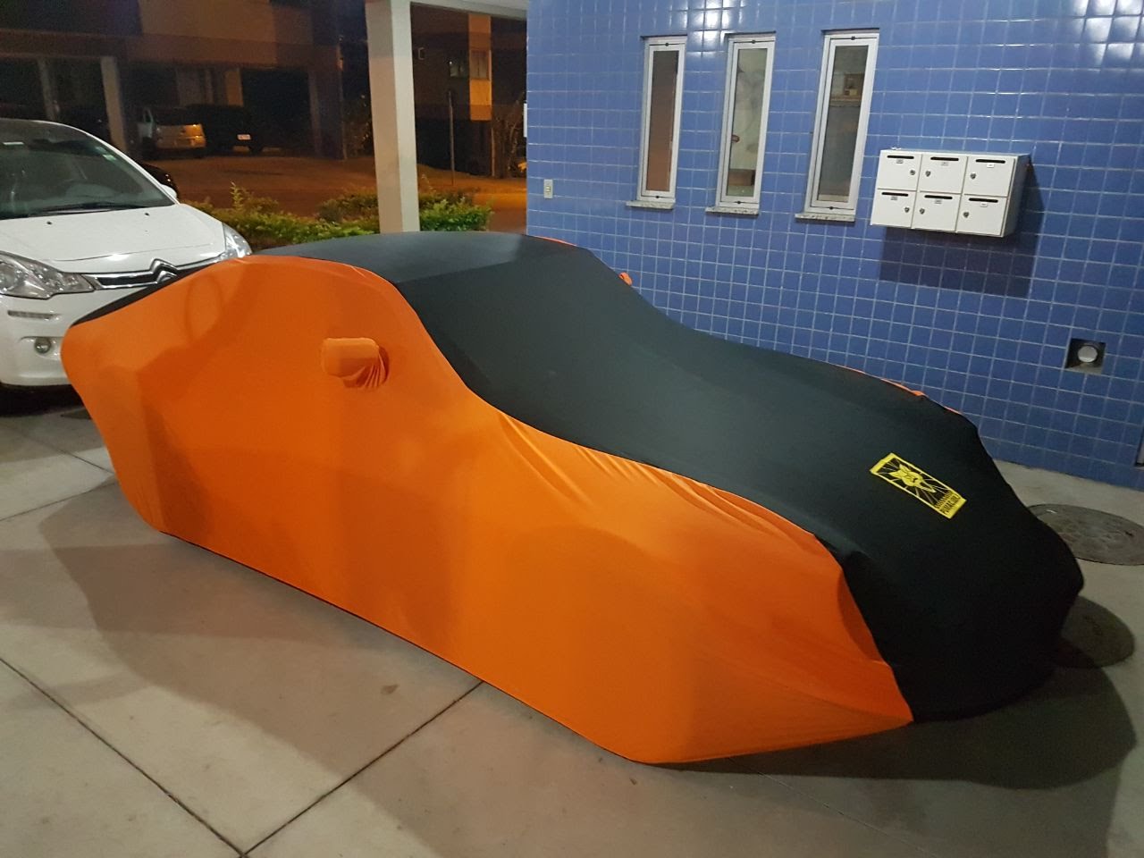 Custom car cover with logo