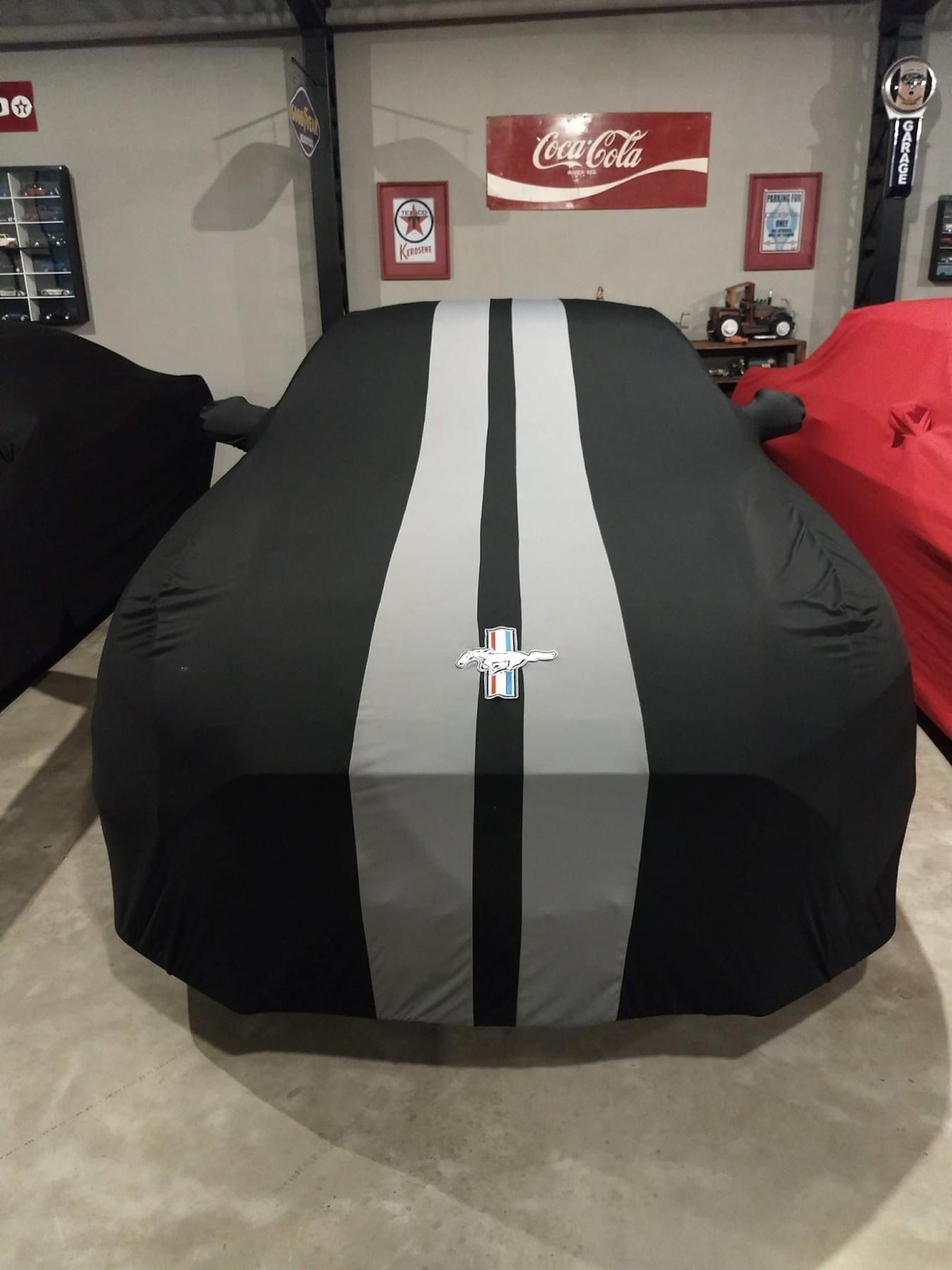 Ford Mustang with a custom cover