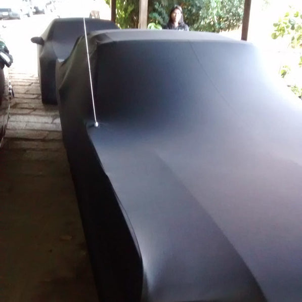 Ford Mustang with a custom cover
