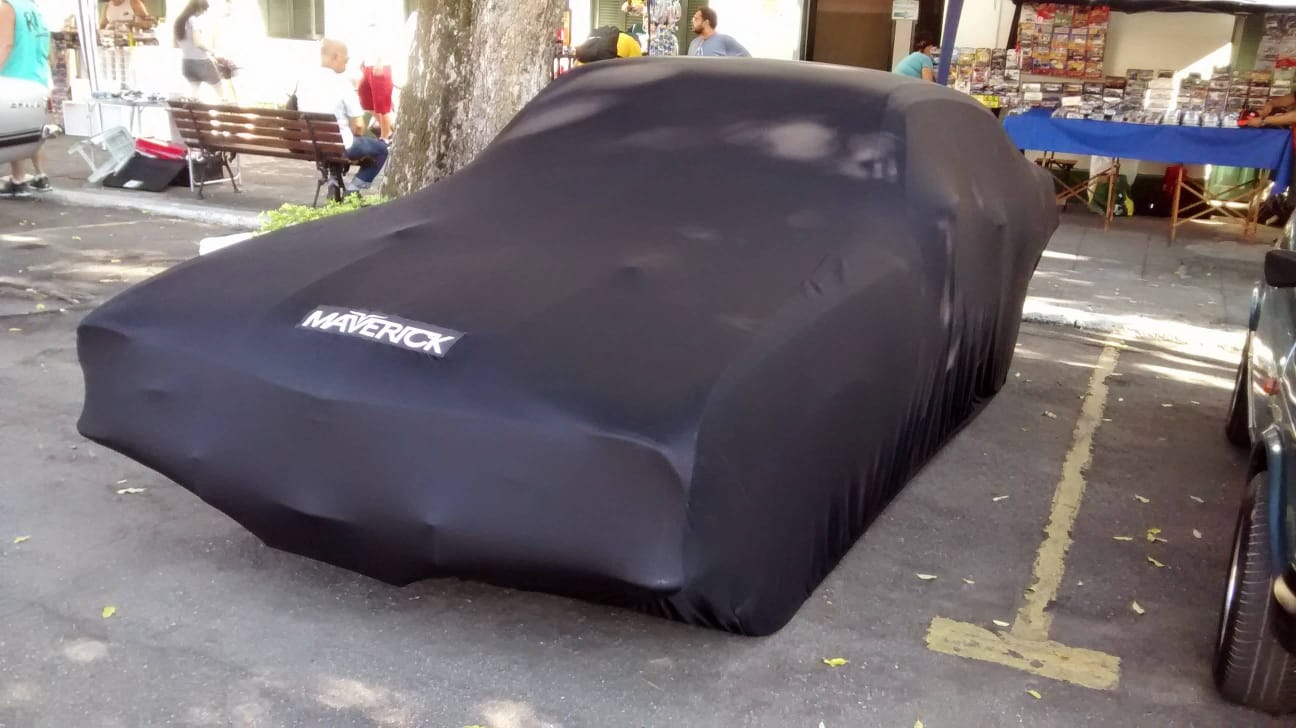 Ford Mustang with a custom cover