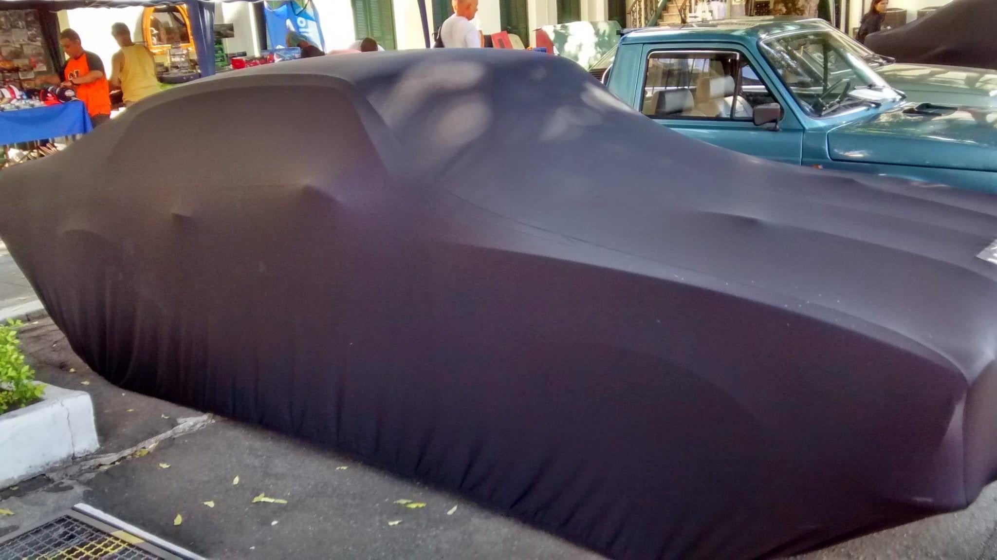 Ford Mustang with a custom cover