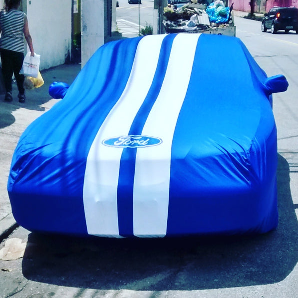 Ford Mustang with a custom cover
