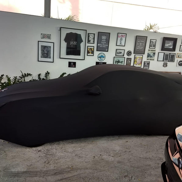 Ford Mustang with a custom cover