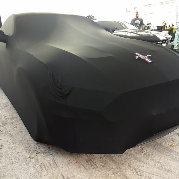 Ford Mustang with a custom cover
