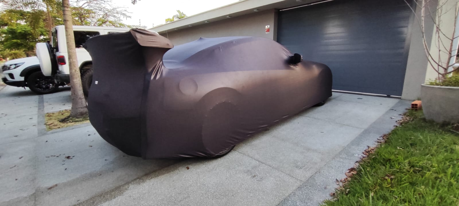 Nissan GTR with custom logo cover