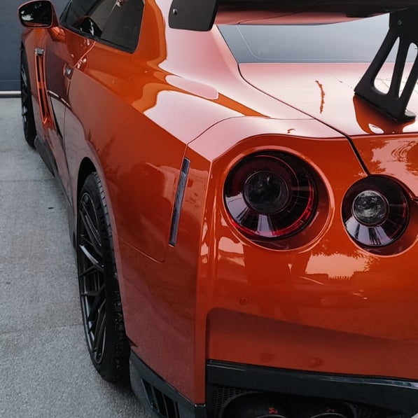 Nissan GTR with custom logo cover