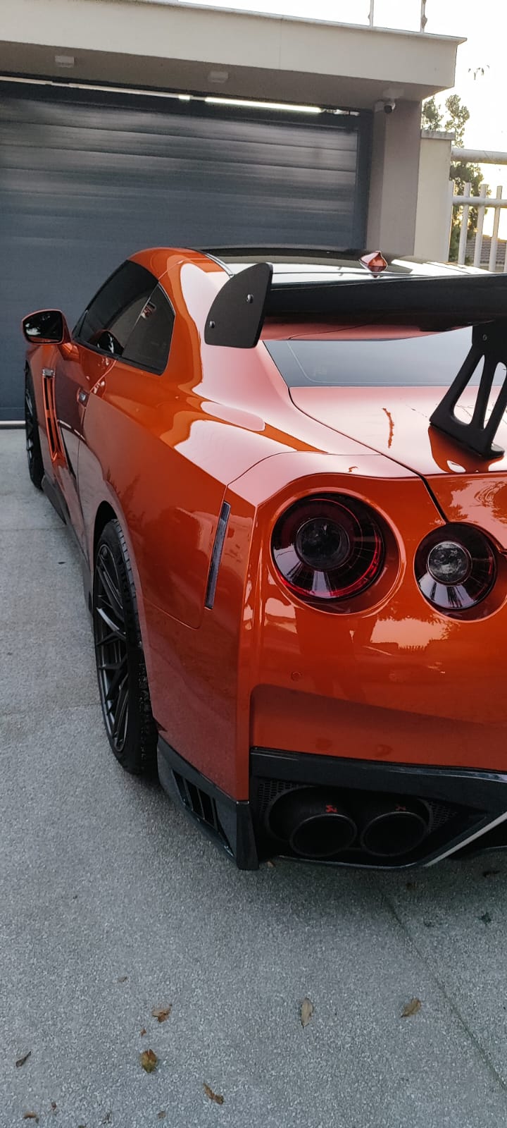 Nissan GTR with custom logo cover