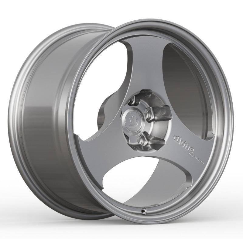 Silver alloy wheel on a white background