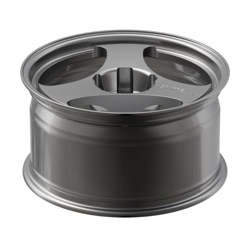Gray alloy wheel on a white background