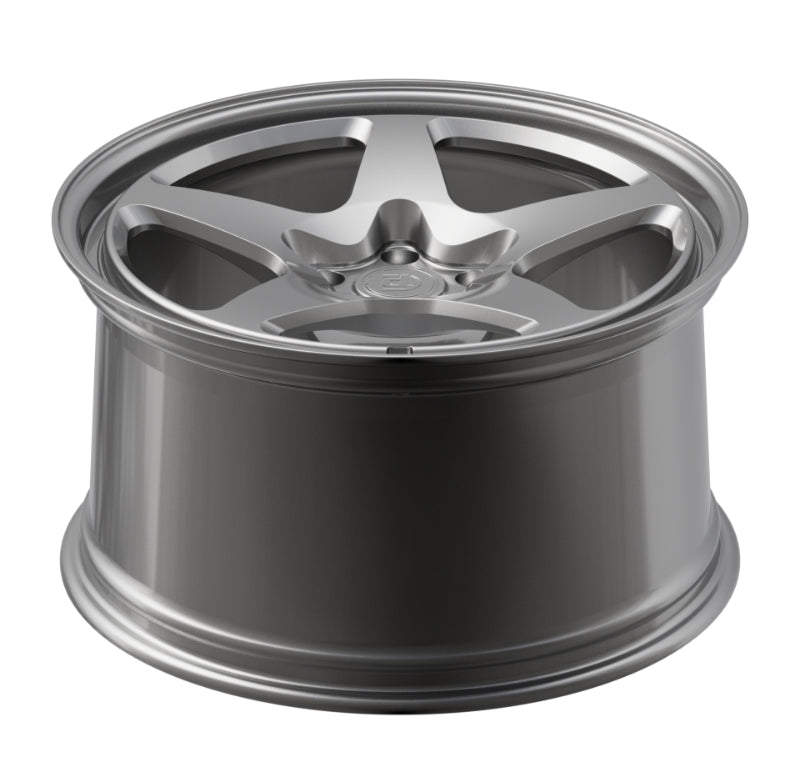 Gray alloy wheel on a white background